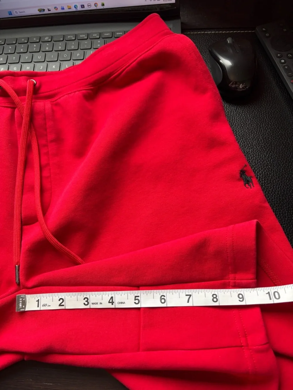 Polo Ralph Lauren Double Knit Shorts Red mens sweat short logo Sz L